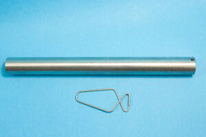 silver tube and clip