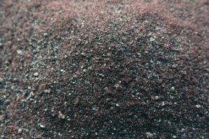 a pile of dark powder