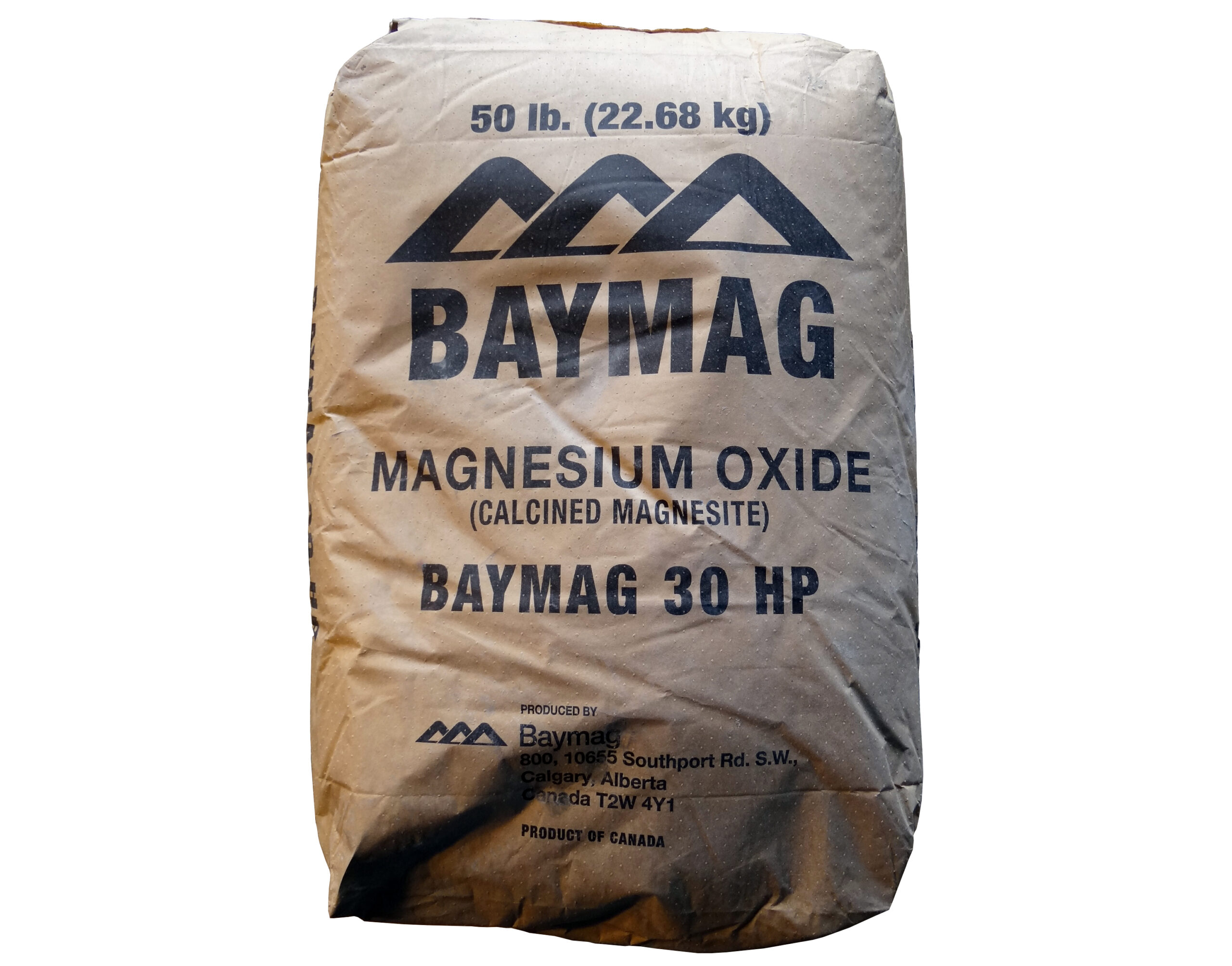 a sack of magnesium oxide