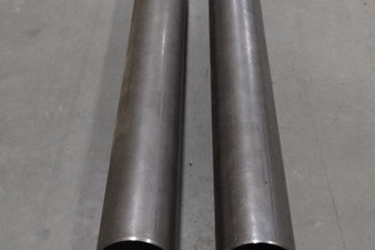 two metal pipes