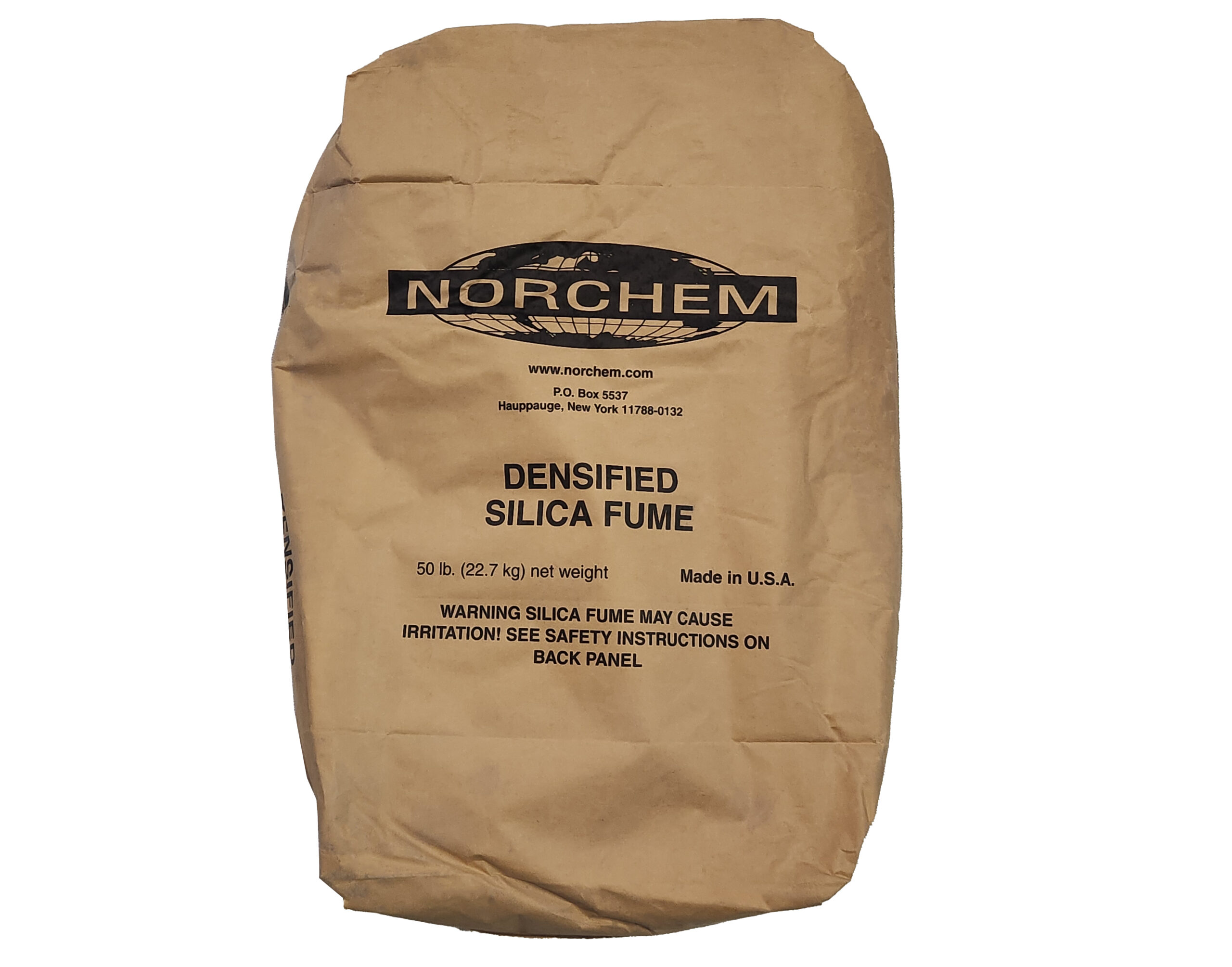 sack of silica fume densified