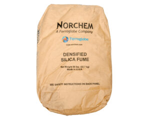 sack of silica fume densified