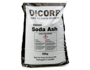 soda ash dense in plastic bag